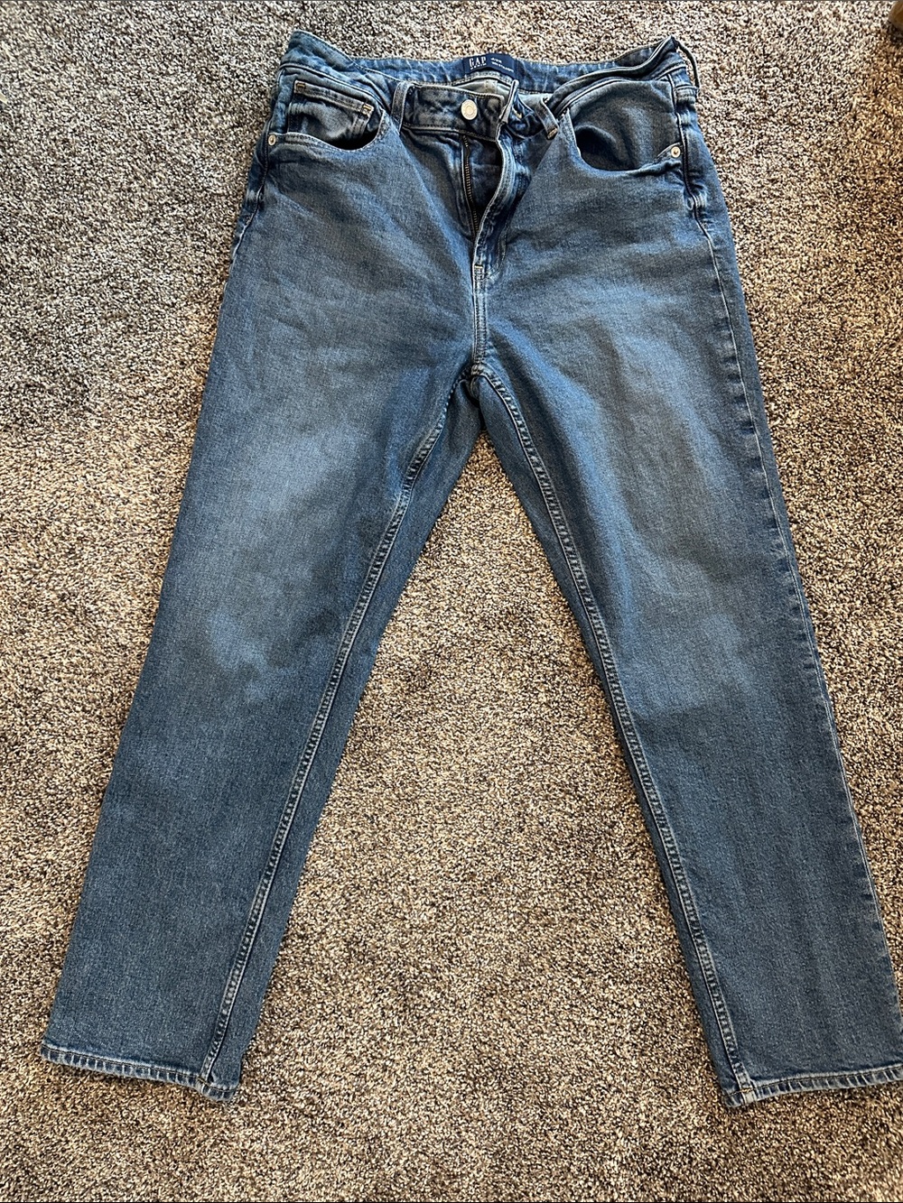 GAP Women’s 90’s Straight Medium Blue Slim Straight Jeans - Curvy